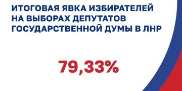 Избирком ЛНР подвел итоги явки на выборах в Госдуму РФ: показатель составил 79,33%